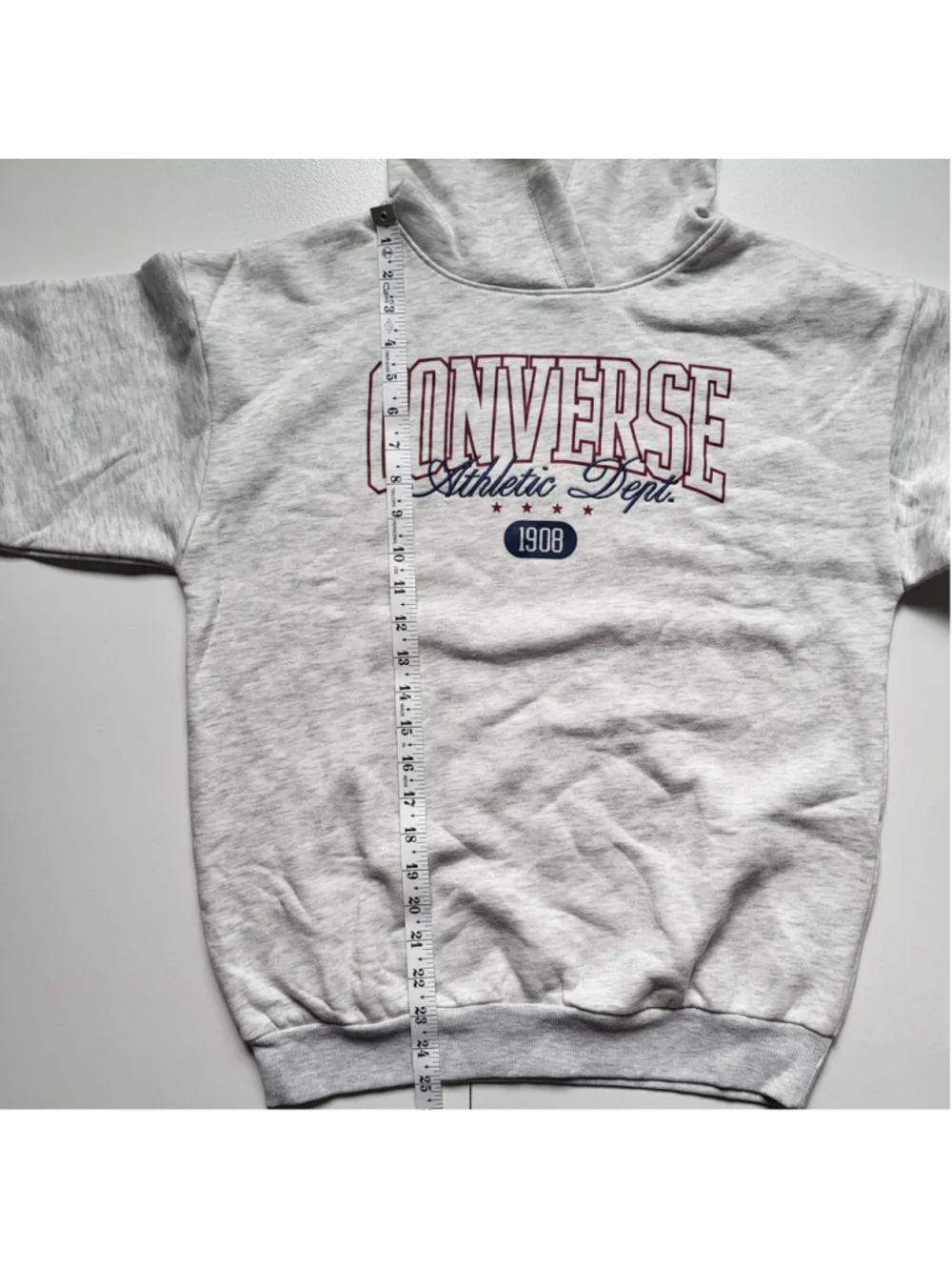 Girl's Converse Fleece-Lined Hoodie Sweatshirt–Gray Heather–Size M (10-11) - NWT